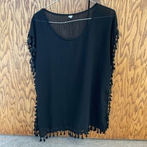 GD Key black sheer swimsuit coverup small - medium